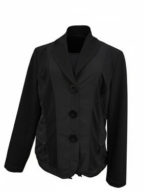 Chico's Black Nylon & Jersey Lightweight Jacket Chicos‎ size 1